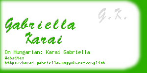 gabriella karai business card